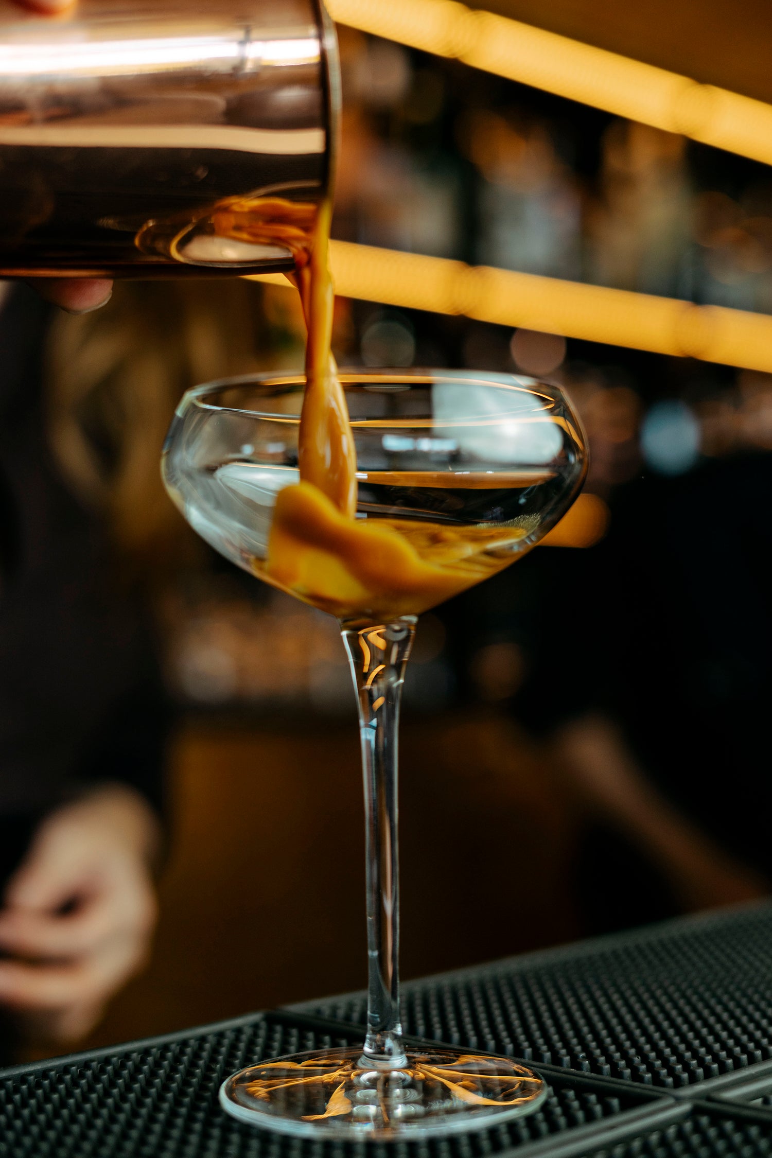 Espresso Martini on the cocktail bar